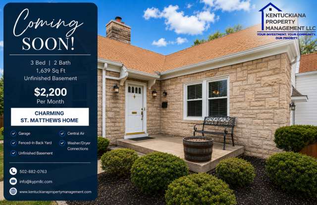 Coming July 10th | Beautiful 3BR/2BA Home in St. Matthews photos photos