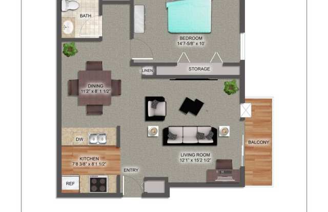 1 Bedroom, 1 bath - middle floor with Balcony photos photos