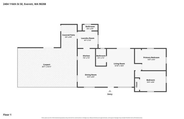 Updated Rambler with covered patio and large detached garage. Gallery 3