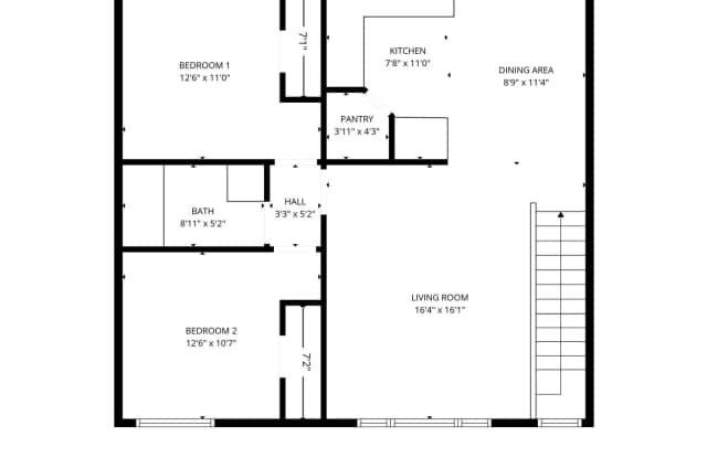 3 Bedroom/2 Bathroom Townhome Gallery 4
