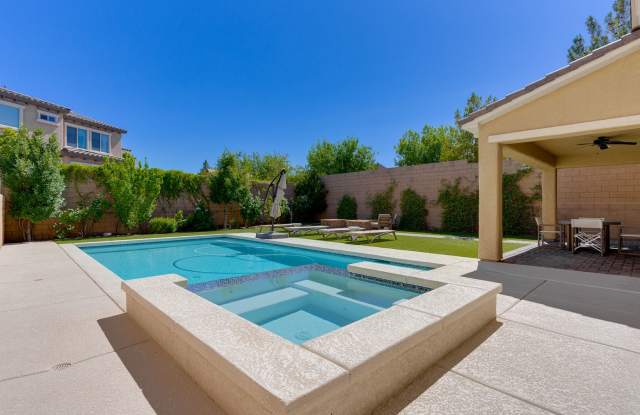** COMING SOON LISTING** Stunning 4-Bedroom Home in Premier Skye Canyon Community With Pool and Spa - 9753 Ponderosa Skye Court, Las Vegas, NV 89166