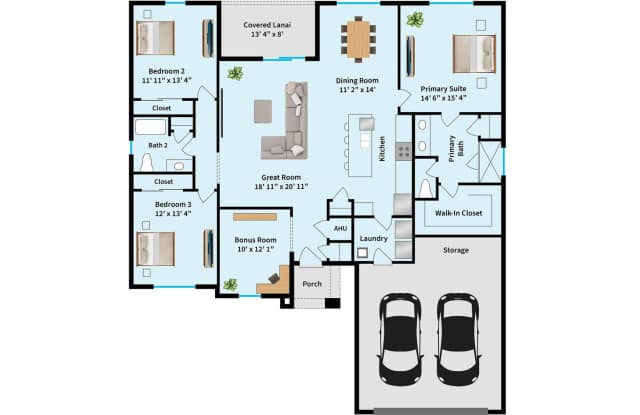 New Construction 3-Bed + Bonus Room Home with Lanai Near Sea Hawk Park! Gallery 4