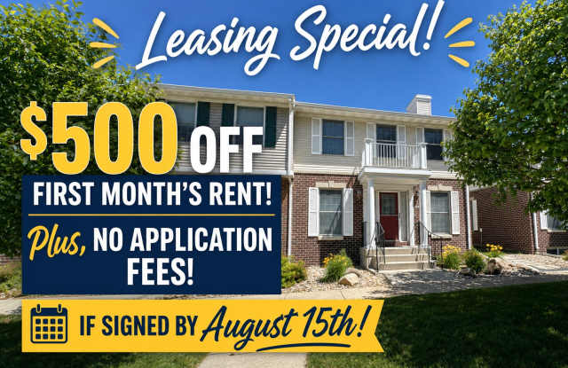 MOVE-IN SPECIAL! $500 OFF FIRST MONTH'S RENT! Large Townhome in North Ames photos photos