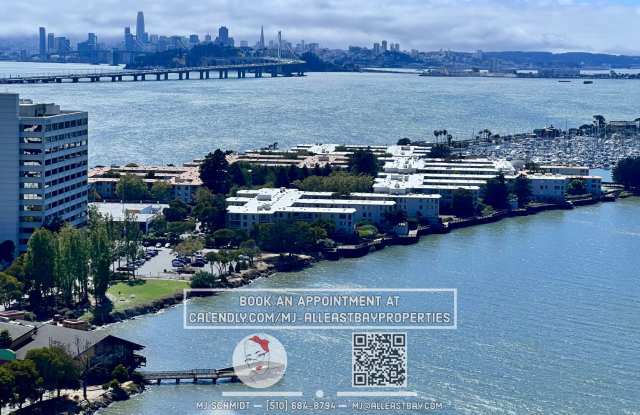 Views Views!!! Large 1 bdrm / 1 Bth with stunning bay views, includes parking, water, garbage, gym, heated pool, hot tub, tennis courts and more!! - 6363 Christie Avenue, Emeryville, CA 94608