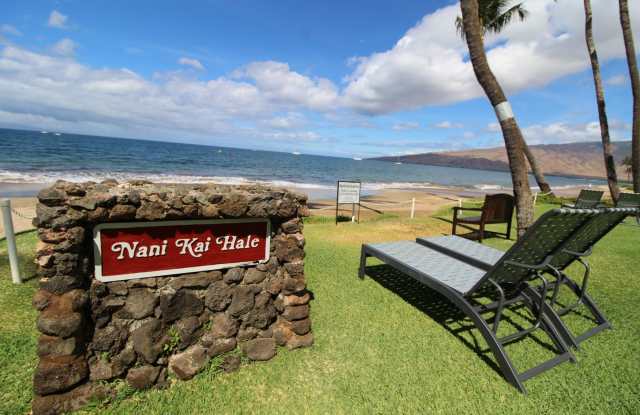 1 bed, 2 bath Nani Kai Hale, 2nd Floor, partially furnished unit with AC, DW, covered parking, heated pool - 73 North Kihei Road, Kihei, HI 96753