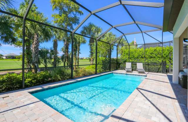 3 BEDROOM, 2 BATH AND 2 CAR GARAGE NEW CONSTRUCTION PRIVATE HEATED POOL HOME BEAUTY FOR SEASONAL RENTAL IN GREYHAWK GOLF CLUB OF THE EVERGLADES WITH OWNER TRANSFERRABLE GOLF **2 DOGS ACCEPTED HERE ** photos photos