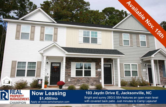 2 BD/2.5 BA Townhouse Just Minutes from Camp Lejeune - 103 Jaydn Drive East, Piney Green, NC 28546