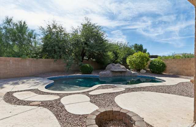 4 Bedroom, 3 bathroom, 3 car Garage, 1 bedroom and full bath on main level, available now in Tatum Highlands with a Huge backyard with pool and Basketball/Sport court, your Retreat awaits you!!!  Available NOW!!! Gallery 1