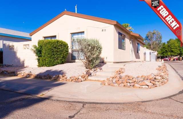 Charming Patio Home on Corner Lot! 2 Bedroom, 2 Bath, Central A/C, with Washer  Dryer - 811 South Sunset Vista Drive, Sierra Vista, AZ 85635