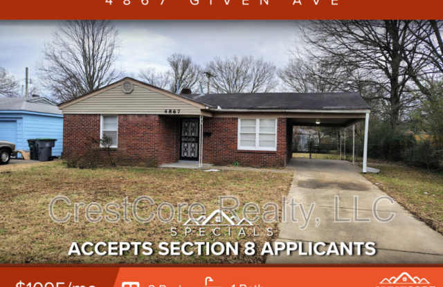 4867 Given Ave - 4867 Given Avenue, Memphis, TN 38122