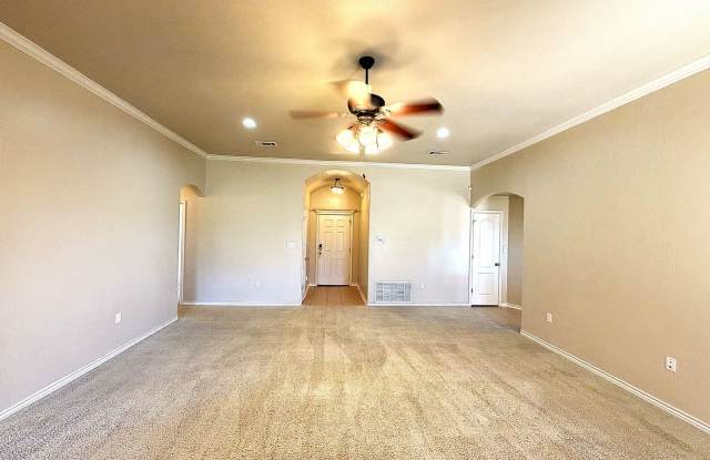 Available NOW!!!! Beautiful 4 bedroom, 2 bath home with a 2 car garage with remote opener. The property has a fireplace and privacy fenced yard. Gallery 3