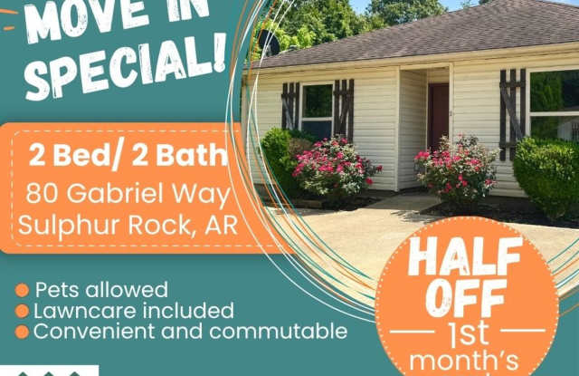 2/2 Patio Home in Sulphur Rock - 80 Gabriel Way, Sulphur Rock, AR 72579