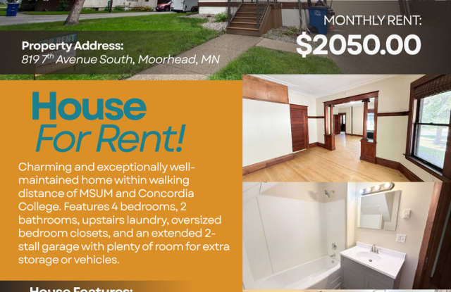 4 Bedroom House Moorhead- AVAILABLE NOW!! photos photos