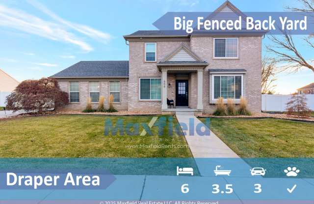 Beautiful 6BD, 3.5BTH, 3GAR Home in Cranberry Hills - 508 High Berry Lane, Draper, UT 84020