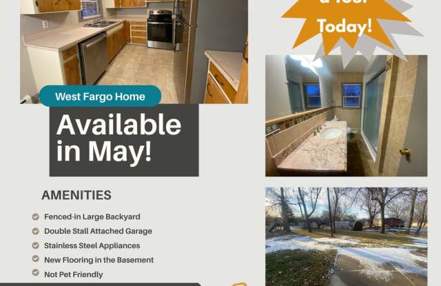 3 bed, 1.5 Bath Single-Family Home in West Fargo! photos photos