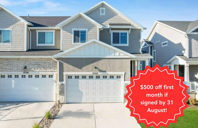 Pet Friendly 4-Bedroom End-Unit Townhome - 3722 West 1650 North, Lehi, UT 84043