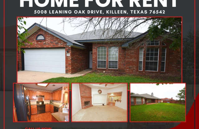 Spacious 3-Bed with Office  Cozy Fireplace! - 5008 Leaning Oak Drive, Killeen, TX 76542