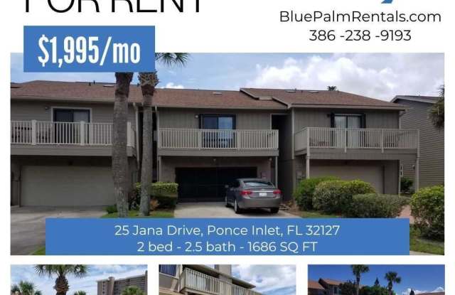 Beautiful Townhome 2 Bedroom 2.5 Bathroom Lease Special!!! 1 month free rent!!!! - 25 Jana Drive, Ponce Inlet, FL 32127
