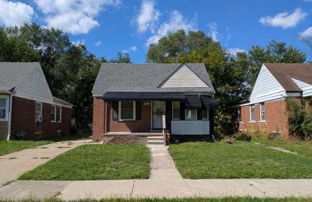 8625 Artesian St is a 3-bedroom brick bungalow for rent in Detroit's Warrendale neighborhood for $1,150/month — Section 8 and Housing Choice Vouchers welcome, minutes from Cody High School in 48228. Gallery 1