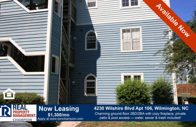 Charming Ground-Floor 2BD/2BA – Fireplace, Private Patio & Pool Gallery 1