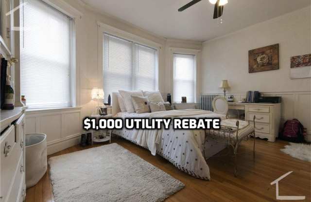 Get a $1,000 Utility Rebate this month! Fantastic Spacious Apt w Ht/HW Included in Rent! - 156 Coolidge Street, Brookline, MA 02446