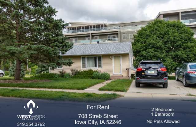 $1,250 | 2 Bedroom, 1 Bathroom Duplex | No Pets | Available for August 1st, 2026 Move In! - 708 Streb Street, Iowa City, IA 52246 $1,250 | 2 Bedroom, 1 Bathroom Duplex | No Pets | Available for August 1st, 2026 Move In! - 708 Streb Street, Iowa City, IA 52246