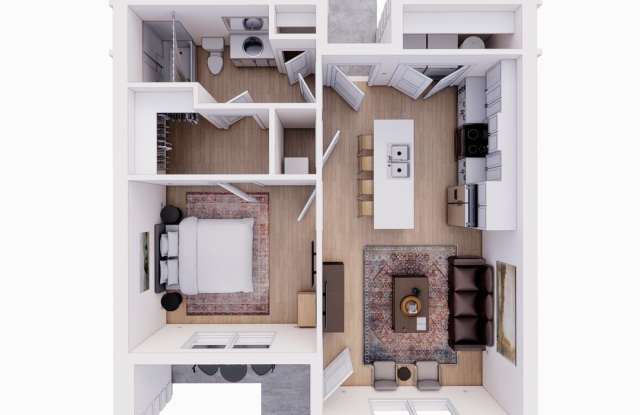 Brookland Flats One Bedroom: Open Concept Living photos photos