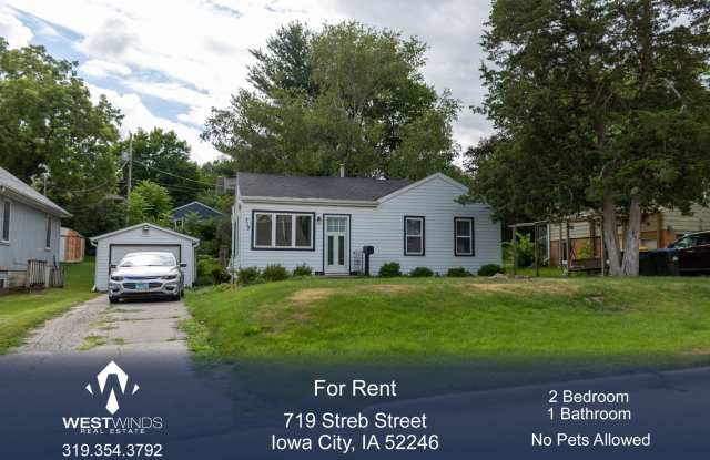 $1,500 | 2 Bedroom, 1 Bathroom House | No Pets | Available for an August 1st, 2026 Move In! - 719 Streb Street, Iowa City, IA 52246
