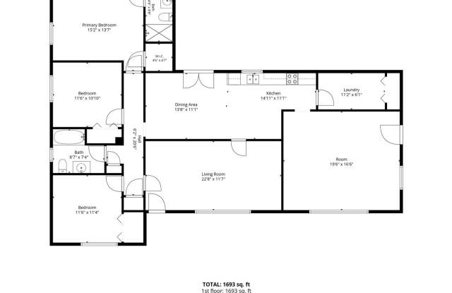 One level - Brick Ranch - Spacious 3 bedroom/2 bath in cul-de-sac lot.  $1800.00 Gallery 3
