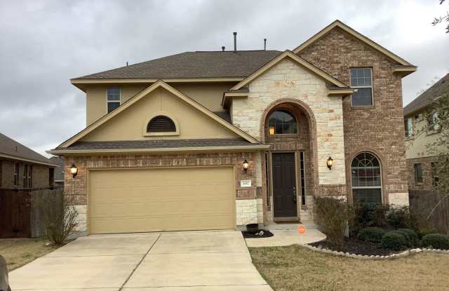 PROMO!!! $500 OFF FIRST MONTHS RENT PLUS $250 Admin Fee Waived!! Stunning 4-Bedroom Oasis with Serene Views and Modern Amenities / Pet-Friendly / Available NOW! - 3017 Scout Pony Drive, Leander, TX 78641