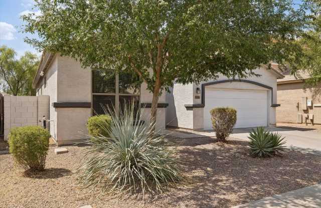 Great 3 bedroom split floor plan in Rogers Ranch, 2 car garage, Tile except in Bedrooms!!!  All appliances with pantry, Island and good storage!!!  Available NOW!!! Gallery 4