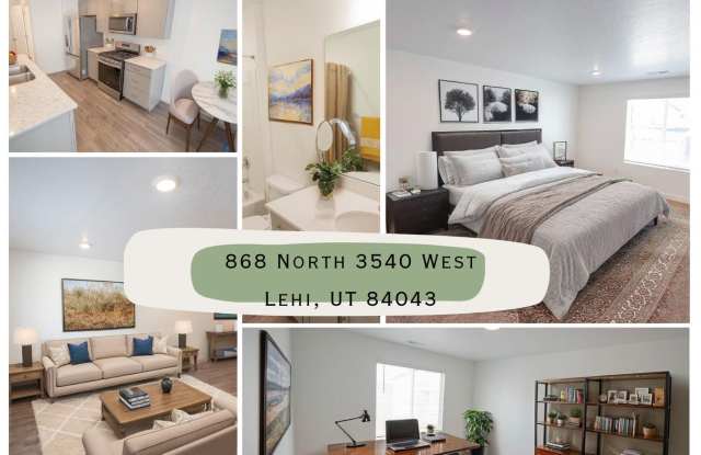 Brand-New Beautiful Spacious Modern Townhome in Lehi with Luxury Finishes  Prime Amenities - 868 North 3540 West, Lehi, UT 84043