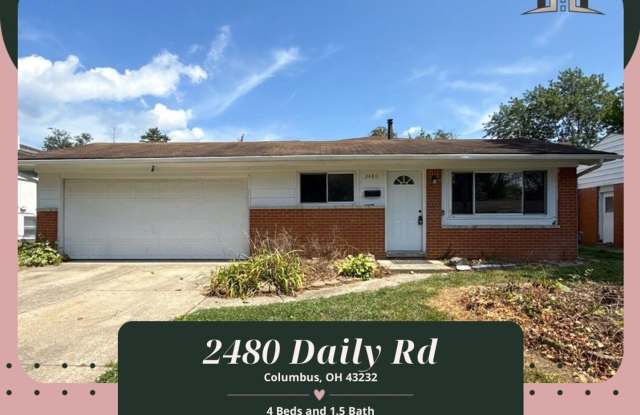 2480 Daily Rd - Extensively Renovated 4BR in Walnut Bluff | Designer Kitchen, Large Fenced Yard! - 2480 Daily Road, Columbus, OH 43232