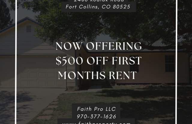 Hot Deal! $500 Move-In Bonus for Beautiful 4-Bedroom Home in Fort Collins photos photos