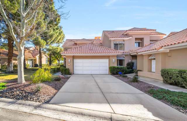 Charming Guard-Gated Southwest Las Vegas Townhome with Fireplace  Golf Course Views! photos photos