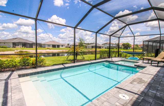 ** FIRST MONTH FREE RENT FOR A 12 MONTH LEASE ** PET FRIENDLY HOME ** LUXURIOUS 5 BED-3 BATH PRIVATE HEATED POOL  SPA HOME READY FOR A LONG-TERM OR SEASONAL TENANT ** ORANGE BLOSSOM RANCH AT THE GROVES ** photos photos
