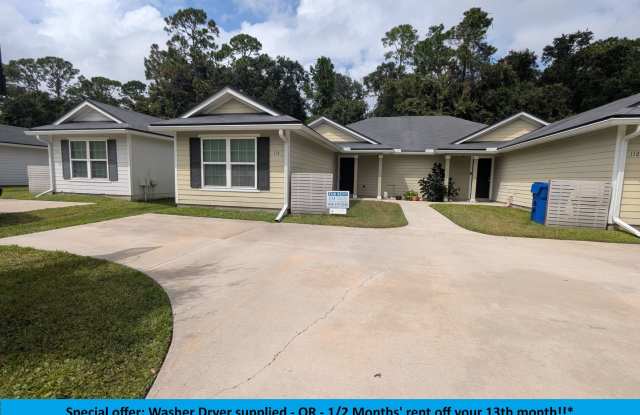 LIMITED TIME SPECIALS - WASHER/DRYER Supplied or 1/2 Rent off your 13th month on this 18mo Lease!! Both 12mo and 15mo are also available. - 114 Plantation Point Drive, St. Johns County, FL 32084 LIMITED TIME SPECIALS - WASHER/DRYER Supplied or 1/2 Rent off your 13th month on this 18mo Lease!! Both 12mo and 15mo are also available. - 114 Plantation Point Drive, St. Johns County, FL 32084