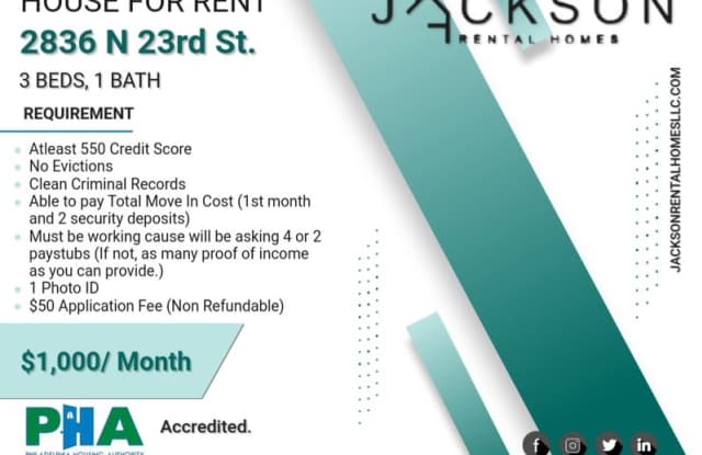 2836 North 23rd Street - 2836 North 23rd Street, Philadelphia, PA 19132