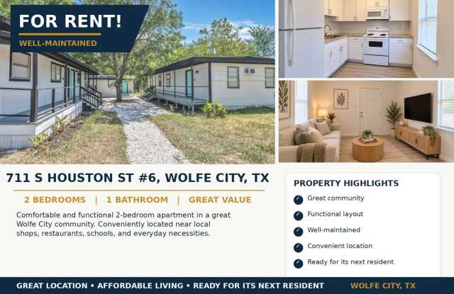 Cozy 2-bedroom, 1-bath duplex in Denison – Move-In Ready! Gallery 1