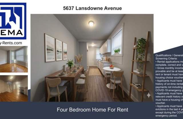 Charming 4-BR Traditional Row Home in West Philly photos photos