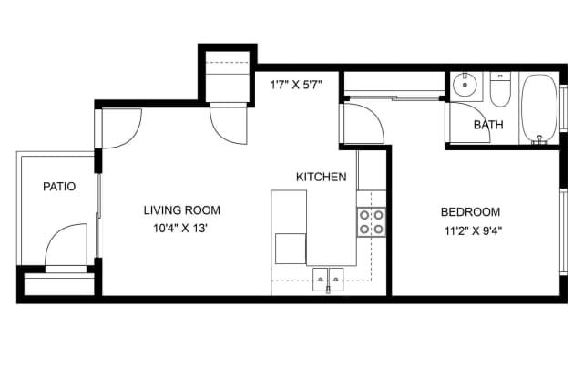 Upstairs 1 Bedroom Apartment in Convenient Downtown Santa Barbara Location Gallery 3