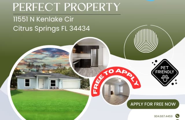 11551 N Kenlake Cir - 11551 North Kenlake Circle, Citrus County, FL 34434
