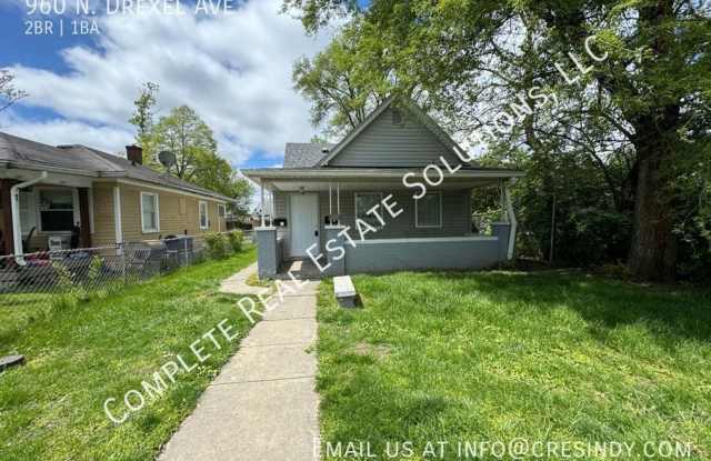 Now Showing this 2 BR, 1BA duplex located at 960 N. Drexel Ave., Indianapolis - 960 North Drexel Avenue, Indianapolis, IN 46201