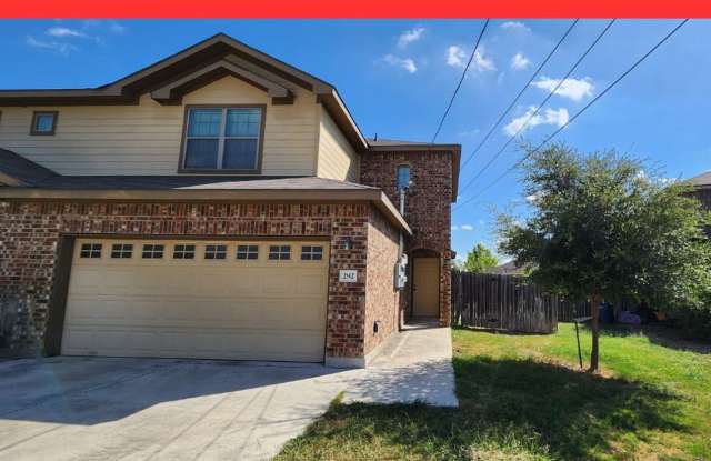 2 Weeks Free Rent 3/2.5/2 Duplex Close to HWY 46/ Fridge Included/ Interior W/D Connections / Fenced in Yard / CISD photos photos