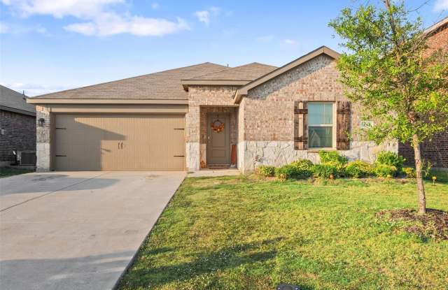 Charming 4-bedroom, 2-bath home with an open layout, spacious kitchen with oversized island, private primary suite, covered patio with TV, generous backyard, and access to a nearby community pool and playground. photos photos