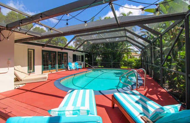 AVAILABLE NOW ** PRIVATE POOL COTTAGE IN BEAUTIFUL COMMUNITY OF HIGHLY-DESIRED COQUINA SANDS ** LARGE OR SMALL DOGS AND CATS ACCEPTED ** 3 PLUS A DEN, 2 BATHROOMS ** SEASONAL ** Gallery 1