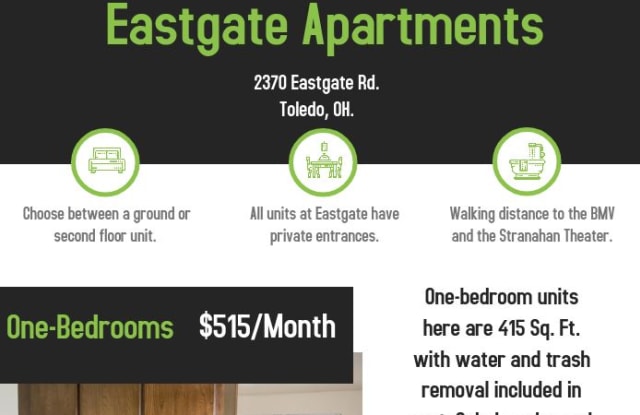 Eastgate Apartments - 2360 Eastgate Road, Toledo, OH 43614