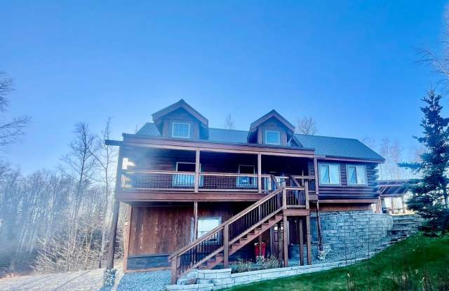 Amazing custom built Alaskan Log home across from Rainbow Lake! Fully Furnished! Available August 1st! photos photos