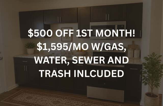 $500 OFF 1ST MONTH! $1,595/MO (GAS, WATER, SEWER & TRASH INCLUDED) photos photos $500 OFF 1ST MONTH! $1,595/MO (GAS, WATER, SEWER & TRASH INCLUDED) photos photos