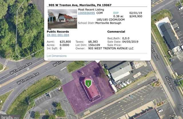 905 W TRENTON Avenue - 905 West Trenton Avenue, Morrisville, PA 19067